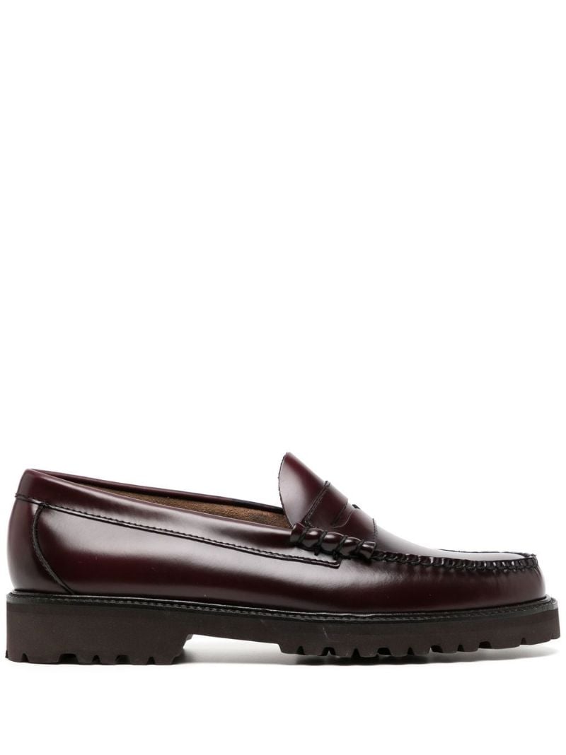 Red Larson Leather Loafers