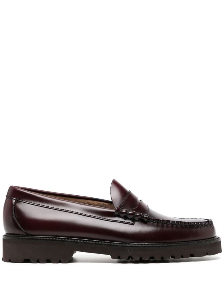 Red Larson Leather Loafers
