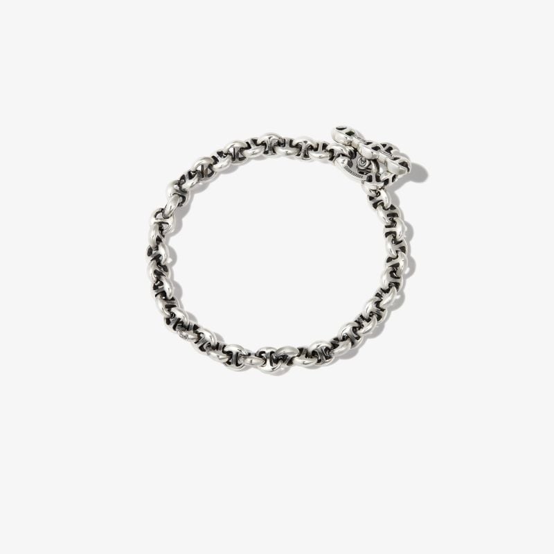 18k White Gold Open-link Diamond Chain Bracelet