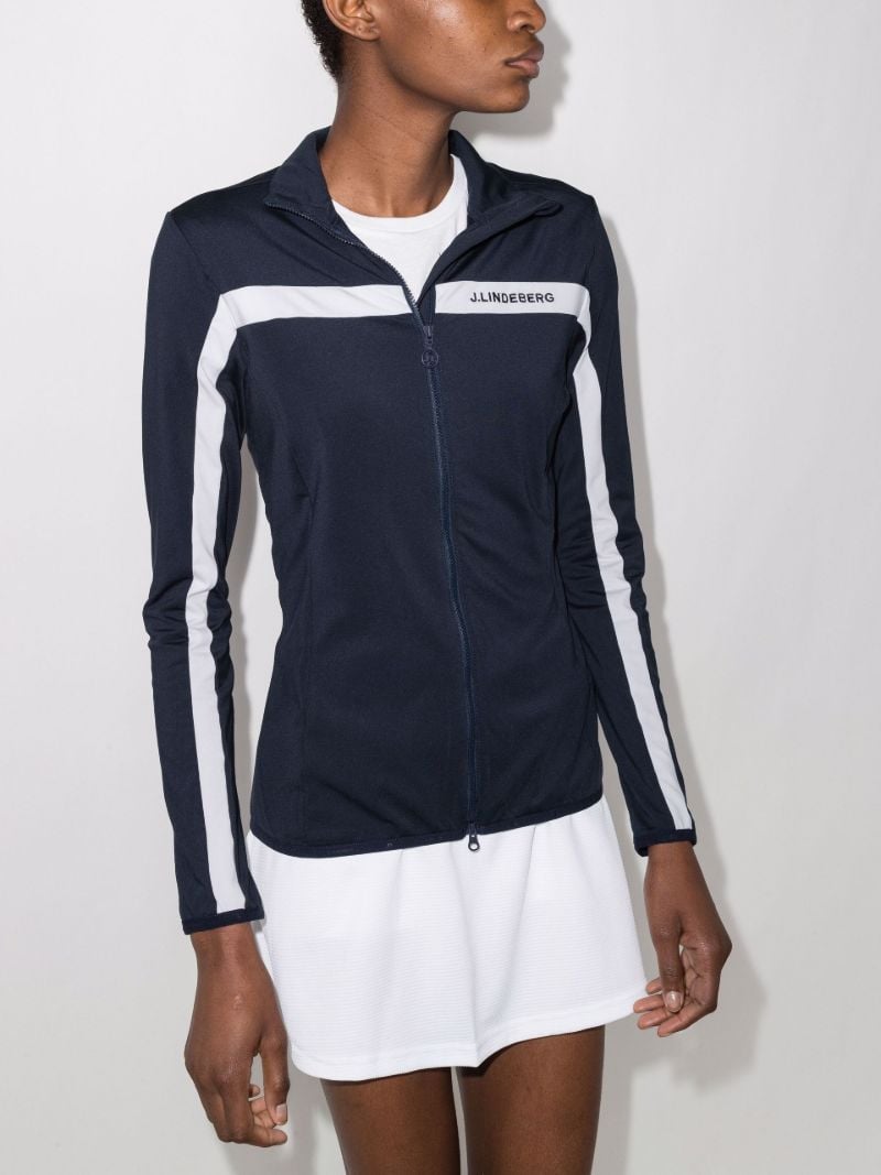 Janice Logo Embroidered Zipped Jacket