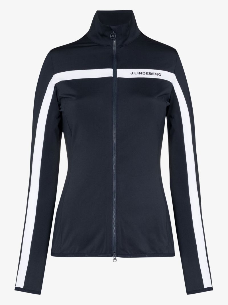Janice Logo Embroidered Zipped Jacket