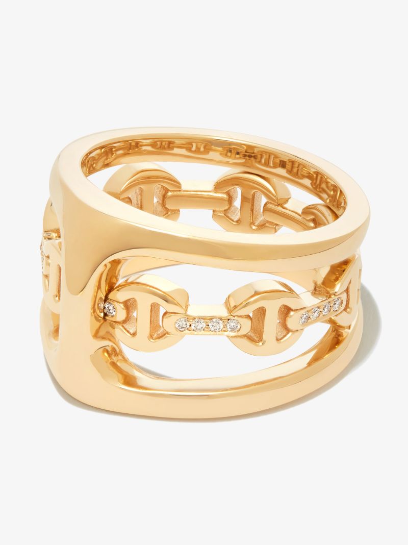 18k Yellow Gold Phantom Clique Diamond Ring