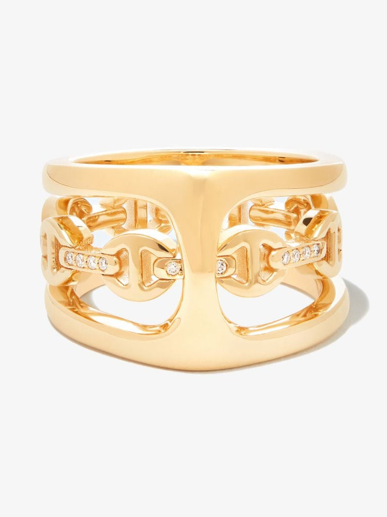 18k Yellow Gold Phantom Clique Diamond Ring