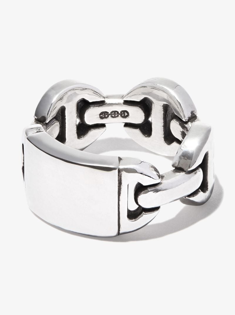 Sterling Silver Brute Classic Tri-link Monogram Ring
