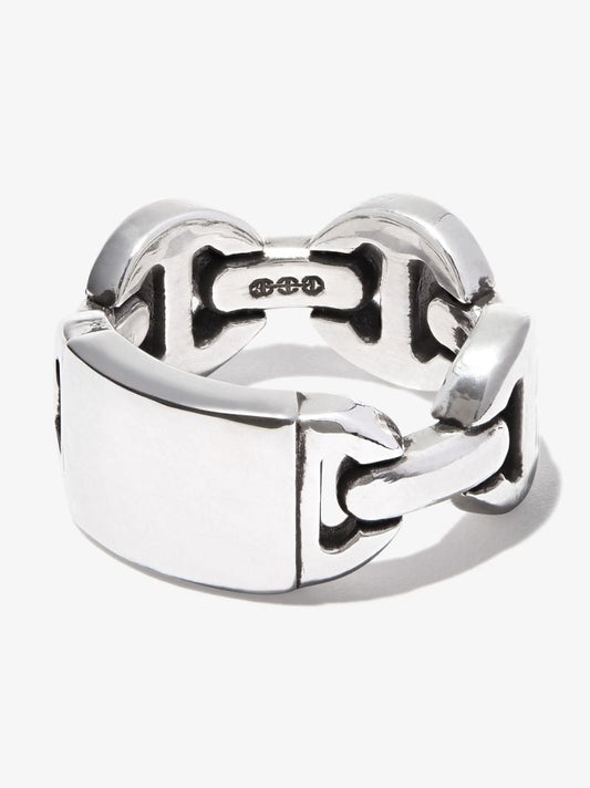 Sterling Silver Brute Classic Tri-link Monogram Ring