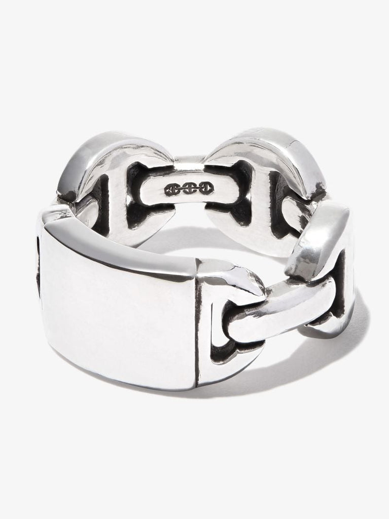 Sterling Silver Brute Classic Tri-link Monogram Ring