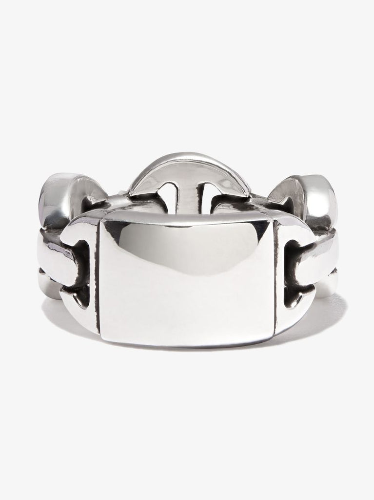 Sterling Silver Brute Classic Tri-link Monogram Ring