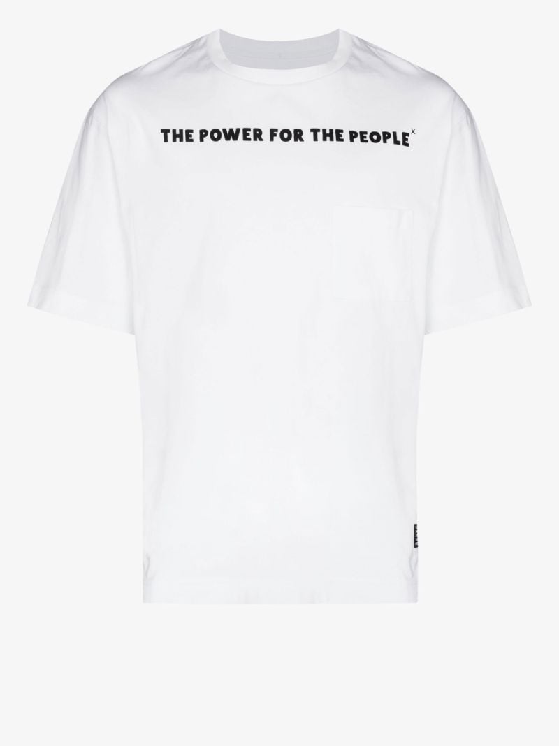 White Percy Chest Logo Cotton T-shirt