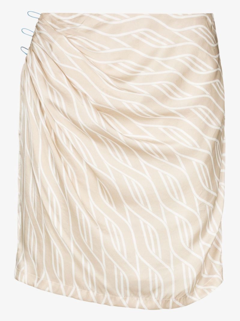 X Browns Focus Neutral Deva Printed Silk Mini Skirt