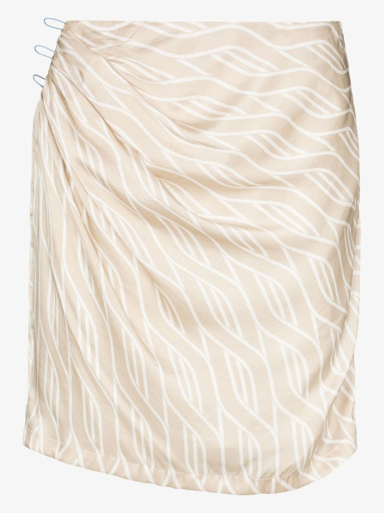 X Browns Focus Neutral Deva Printed Silk Mini Skirt
