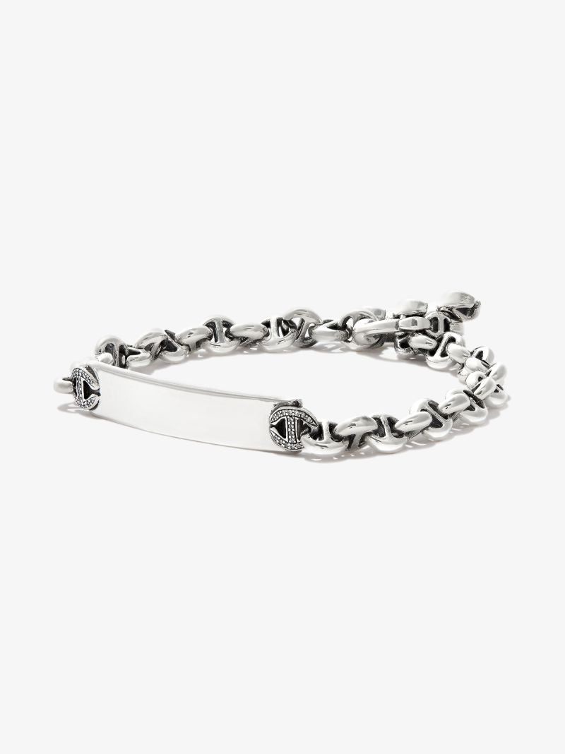Sterling Silver Open-link Diamond Chain Bracelet