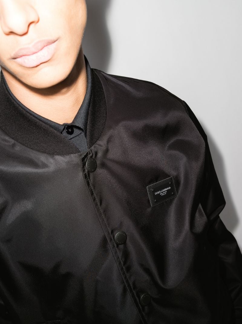 Logo Plaque Bomber Jacket