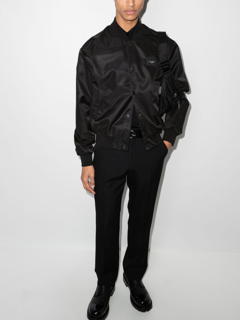 Logo Plaque Bomber Jacket