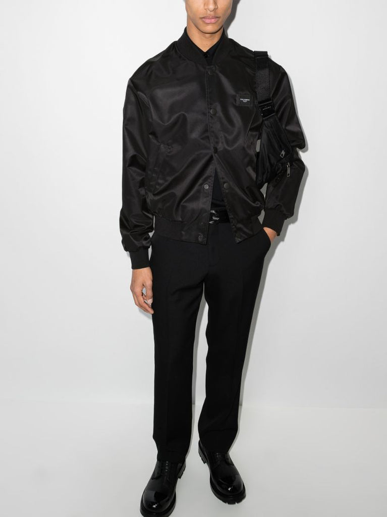 Logo Plaque Bomber Jacket