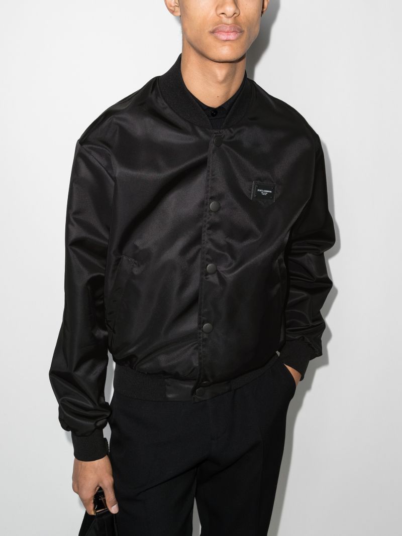 Logo Plaque Bomber Jacket