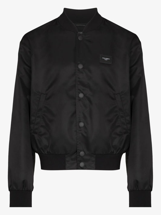 Logo Plaque Bomber Jacket