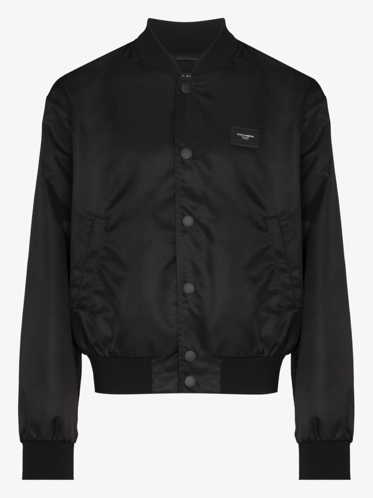 Logo Plaque Bomber Jacket