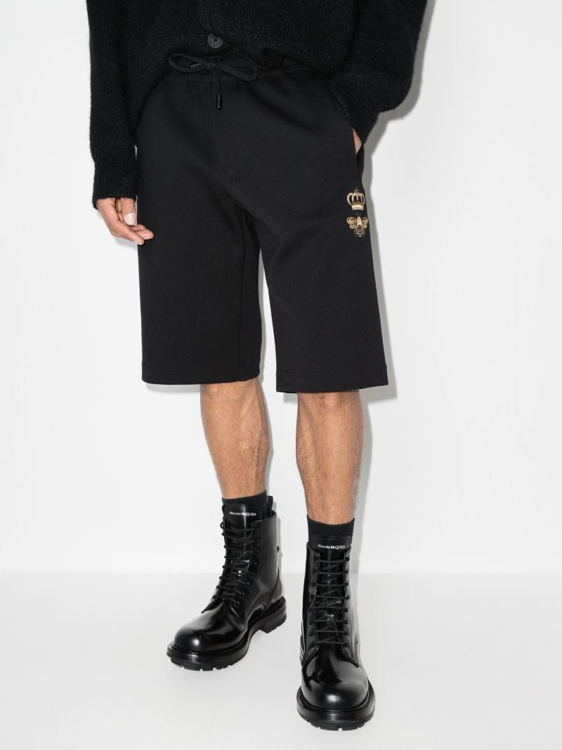 Embroidered Cotton Track Shorts