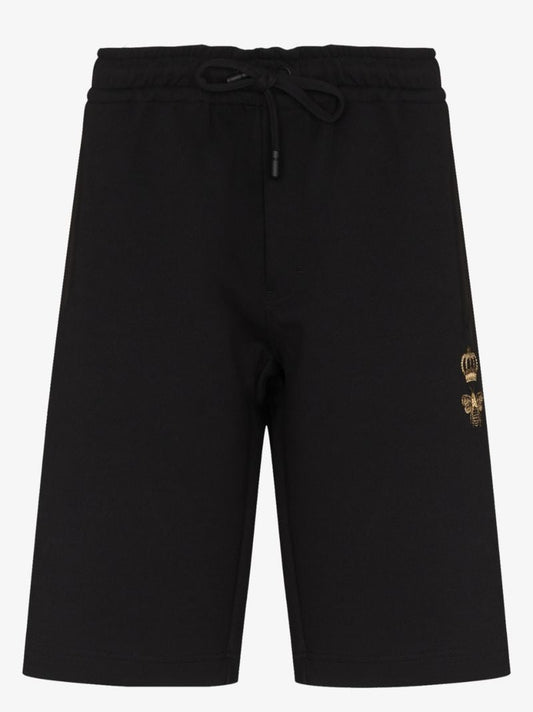 Embroidered Cotton Track Shorts