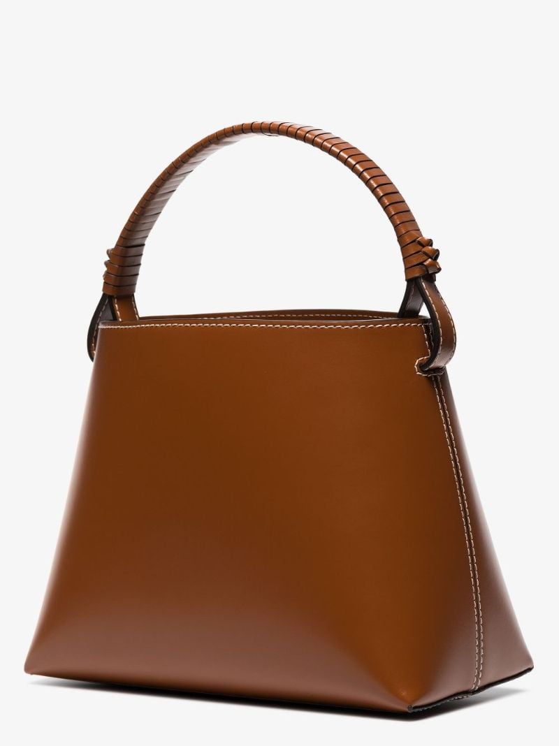 Brown Tellie Mini Leather Tote Bag