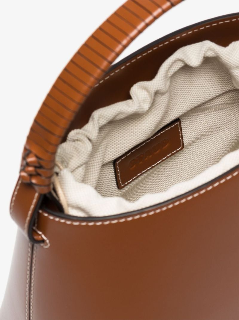 Brown Tellie Mini Leather Tote Bag