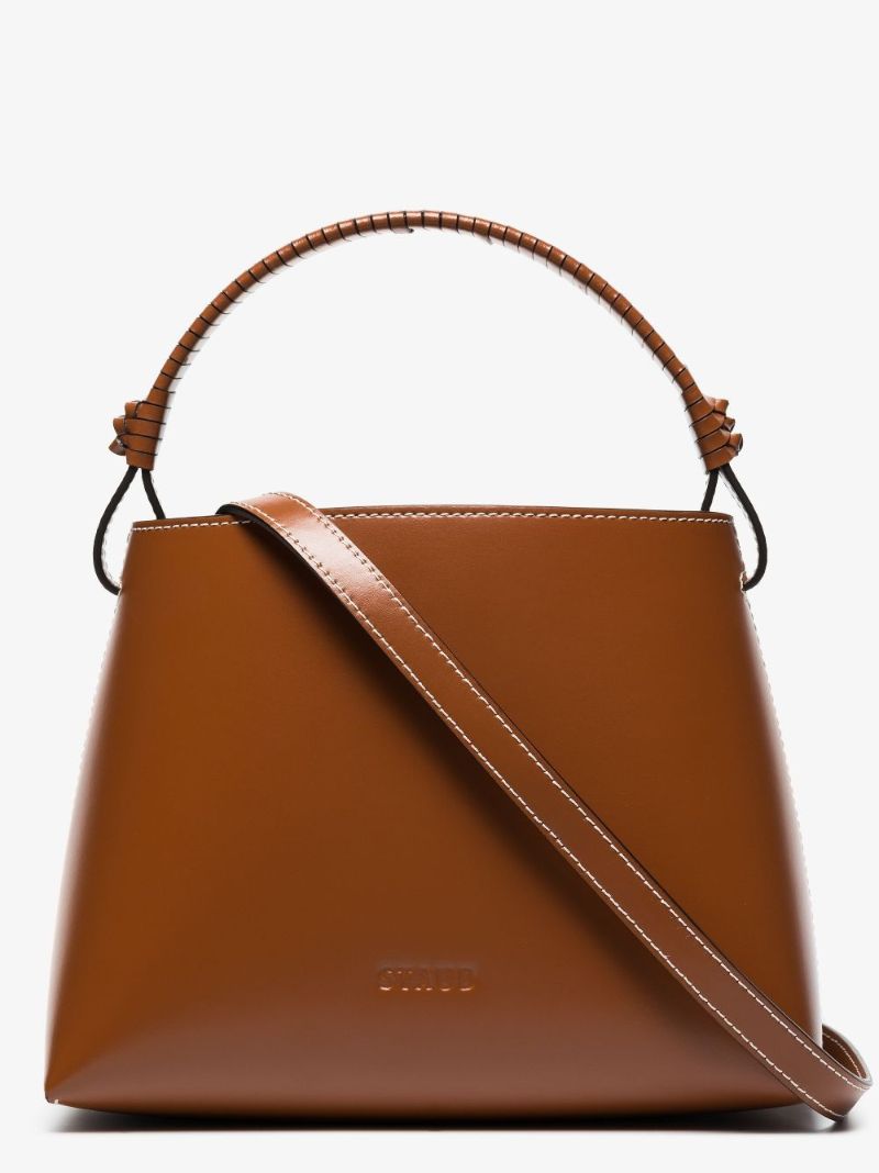 Brown Tellie Mini Leather Tote Bag