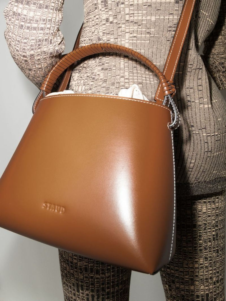 Brown Tellie Mini Leather Tote Bag