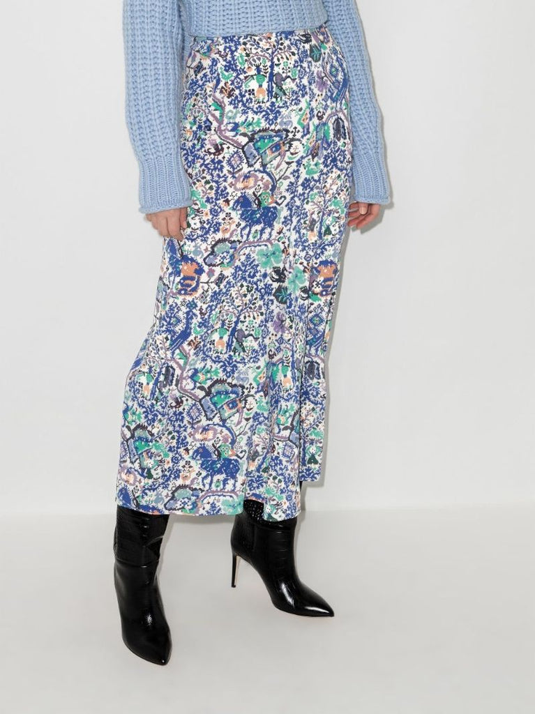 Rosilia Graphic Print Midi Skirt