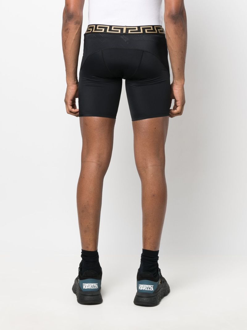 Black Greca Border Cycling Shorts