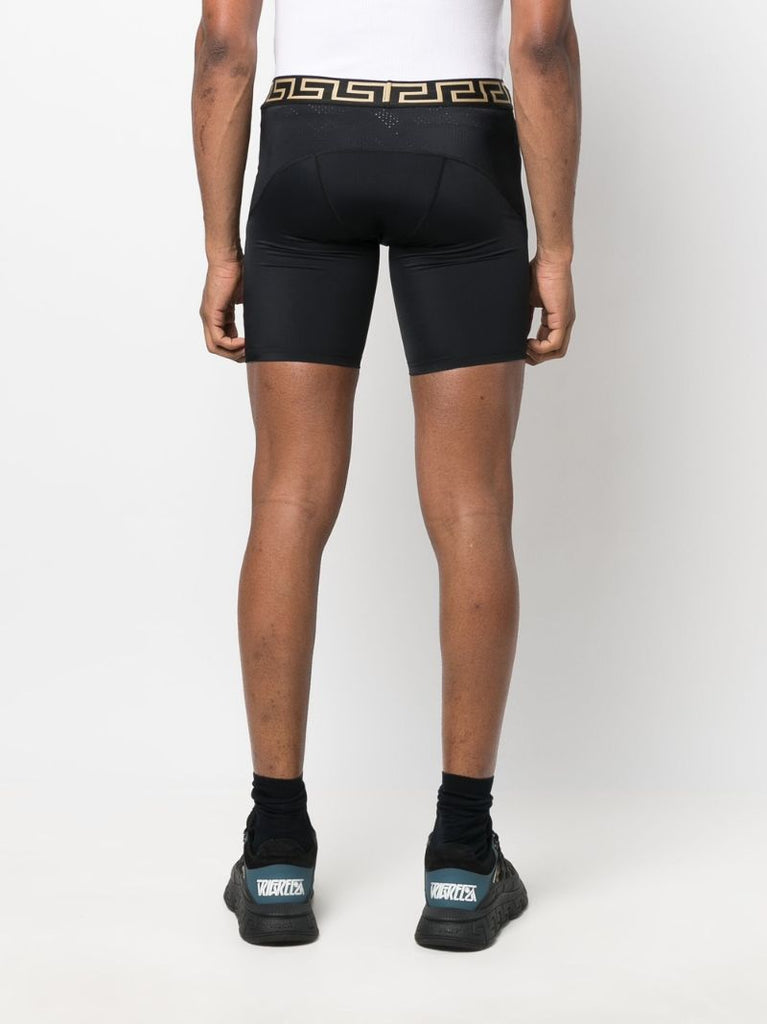 Black Greca Border Cycling Shorts