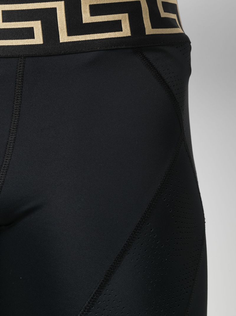 Black Greca Border Cycling Shorts