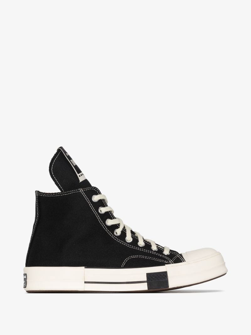 X Converse Black Drkstar High Top Canvas Sneakers