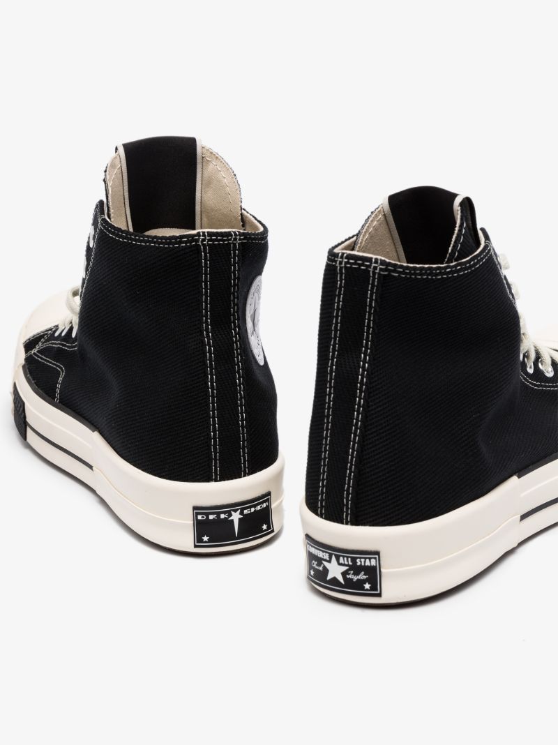 X Converse Black Drkstar High Top Canvas Sneakers