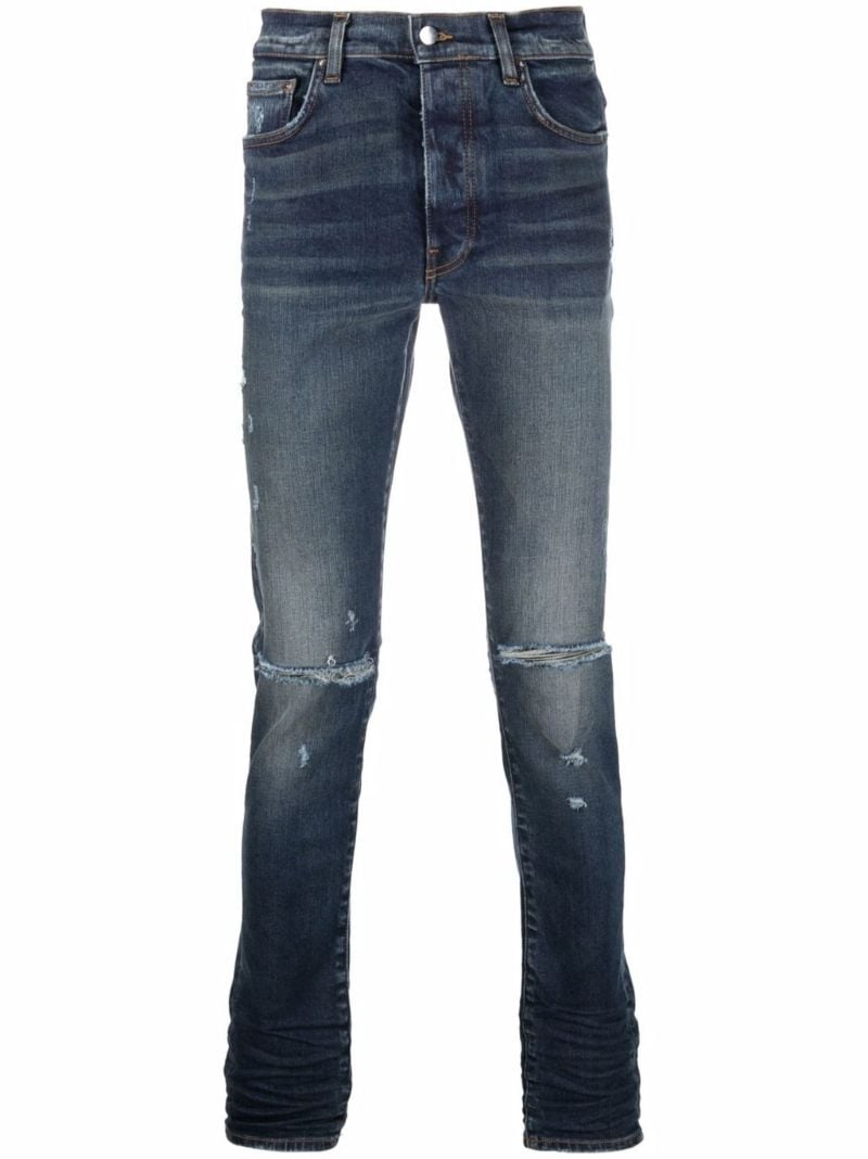 Blue Ripped Skinny Jeans