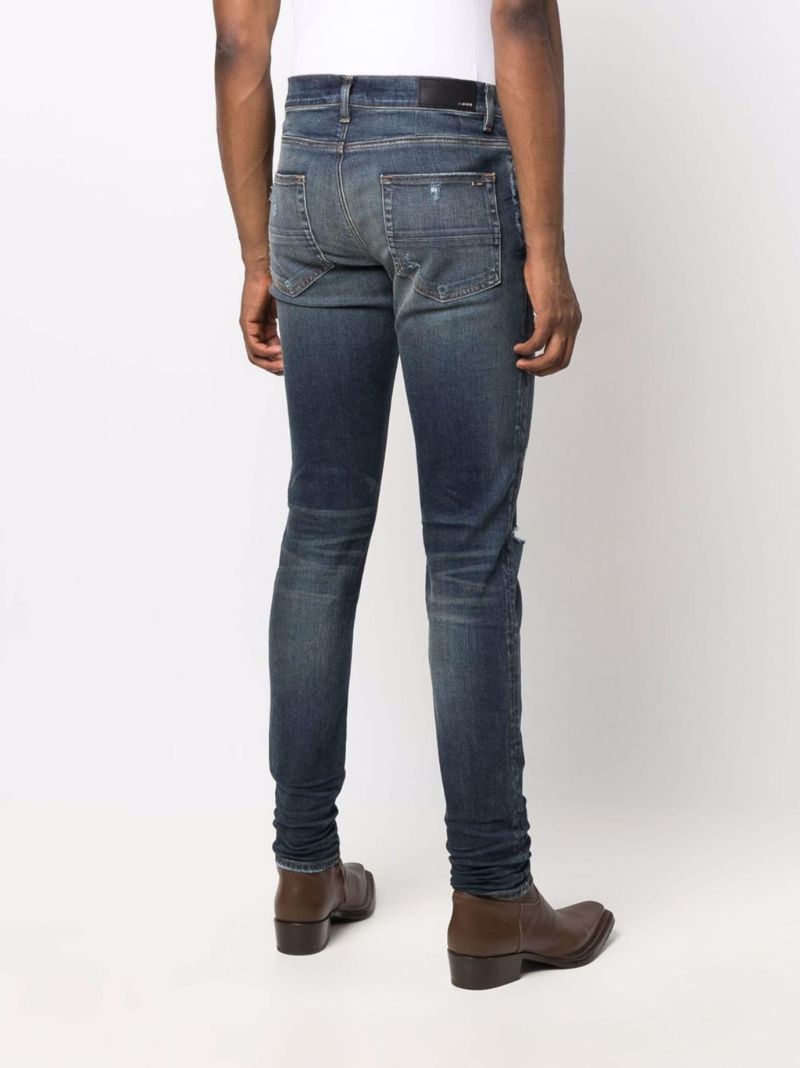 Blue Ripped Skinny Jeans