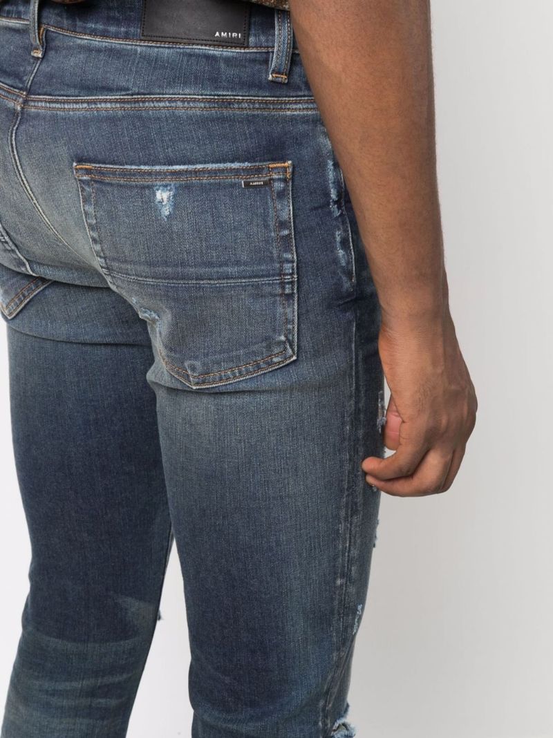 Blue Ripped Skinny Jeans