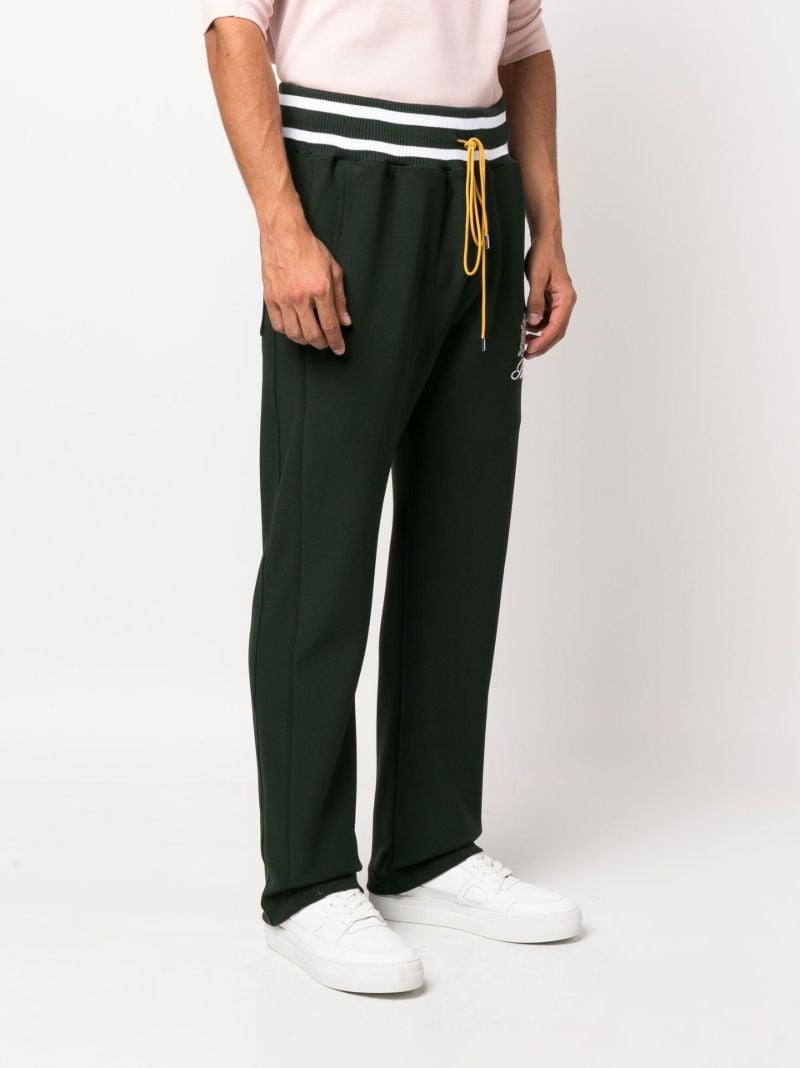 Green Embroidered Logo Track Pants