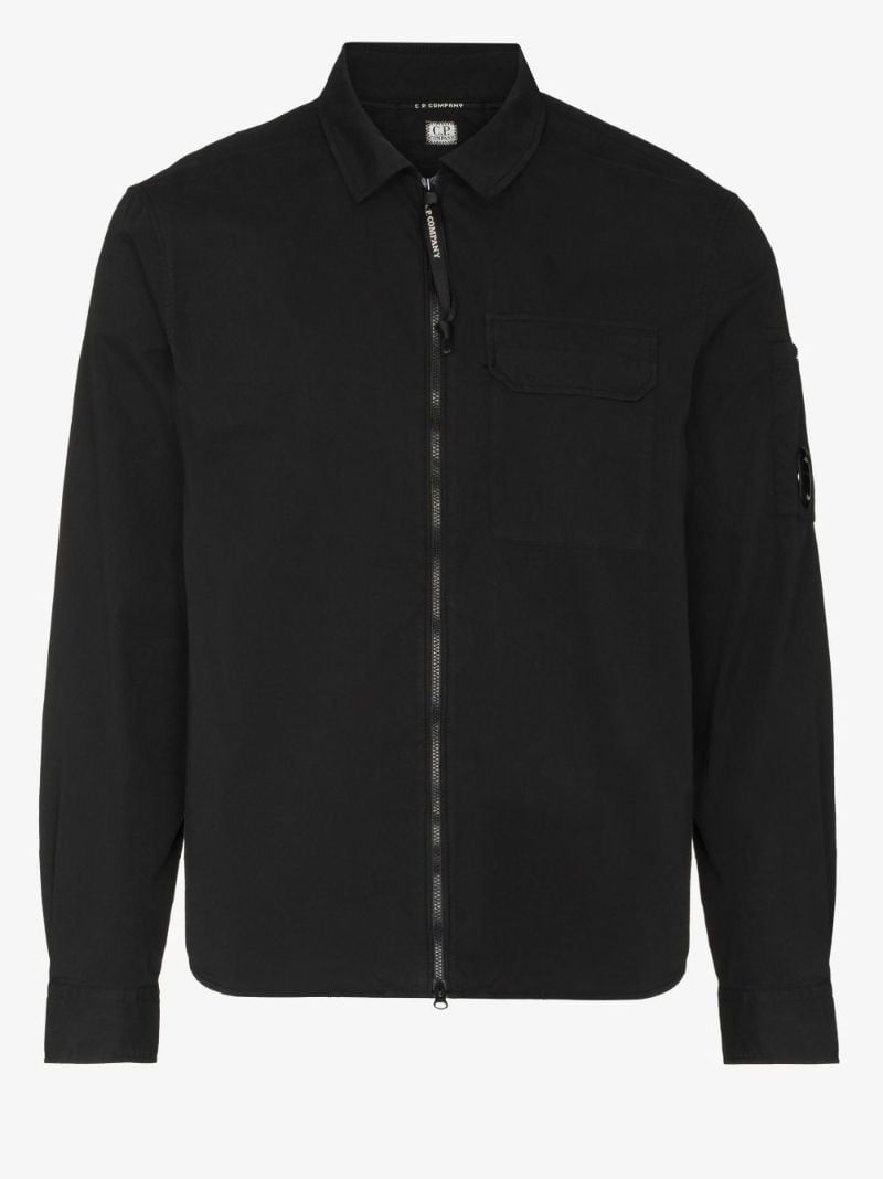 Zip-up Cotton Shirt Jacket