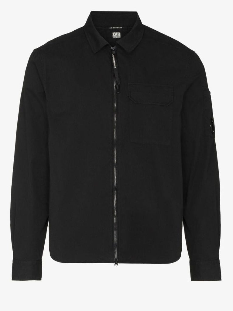 Zip-up Cotton Shirt Jacket