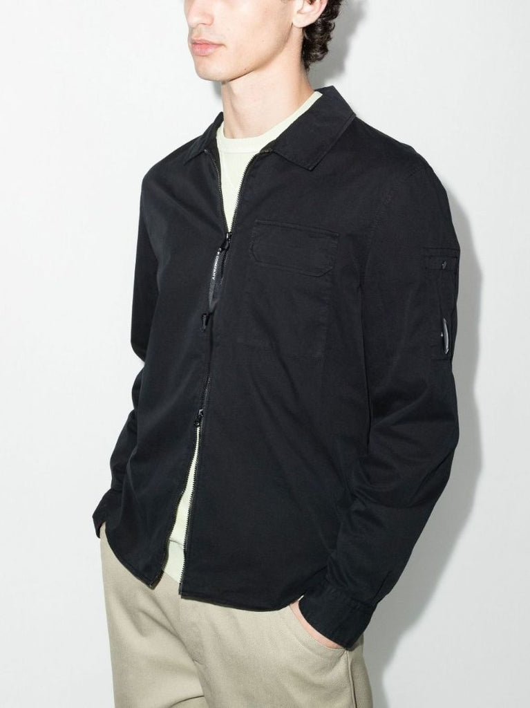 Zip-up Cotton Shirt Jacket