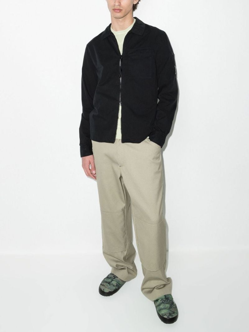 Zip-up Cotton Shirt Jacket