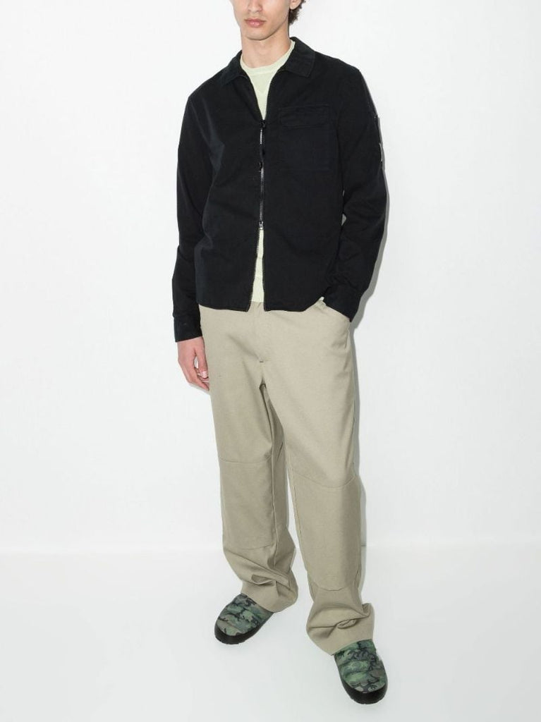 Zip-up Cotton Shirt Jacket