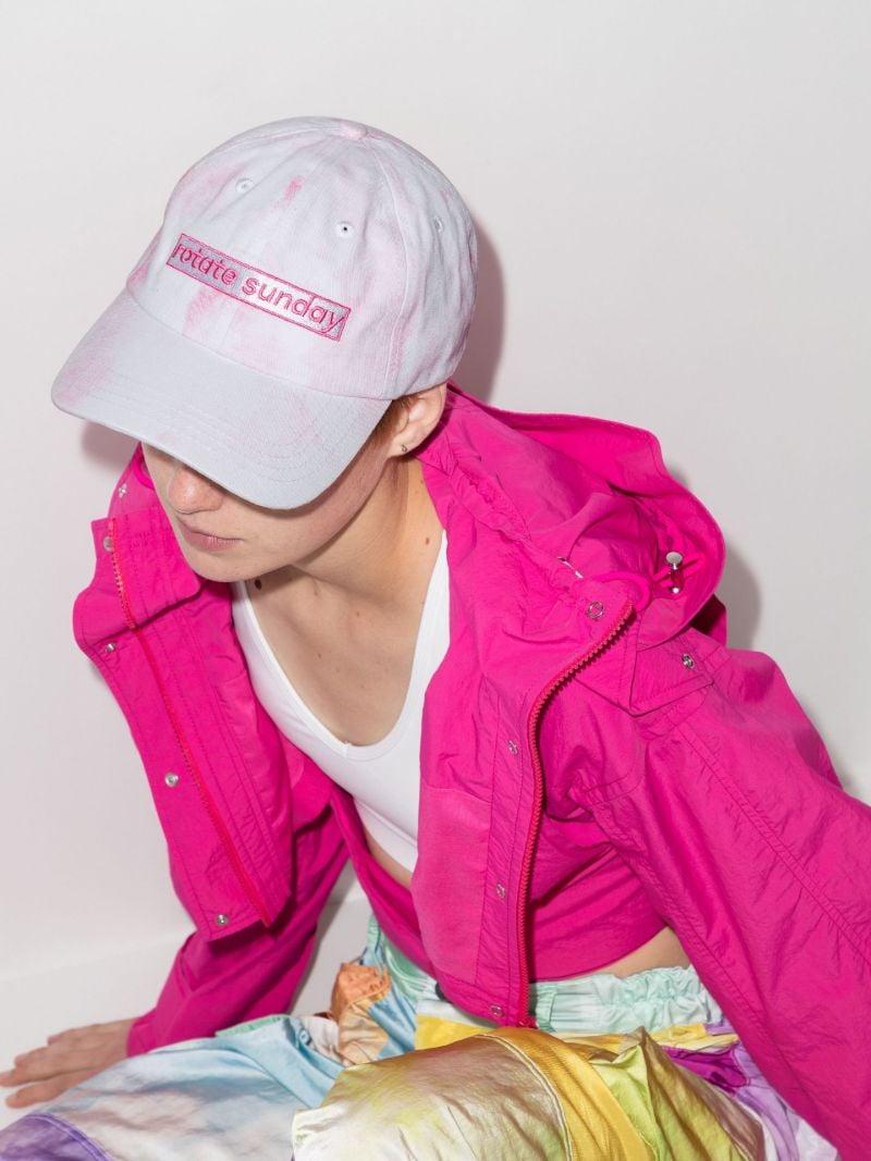 White Logo Organic Cotton Baseball Cap