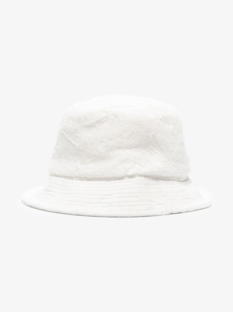 White Bianca Towelling Bucket Hat