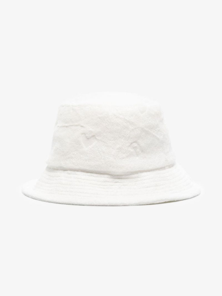 White Bianca Towelling Bucket Hat