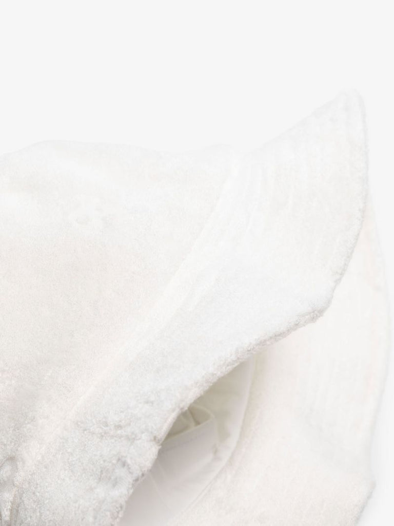 White Bianca Towelling Bucket Hat