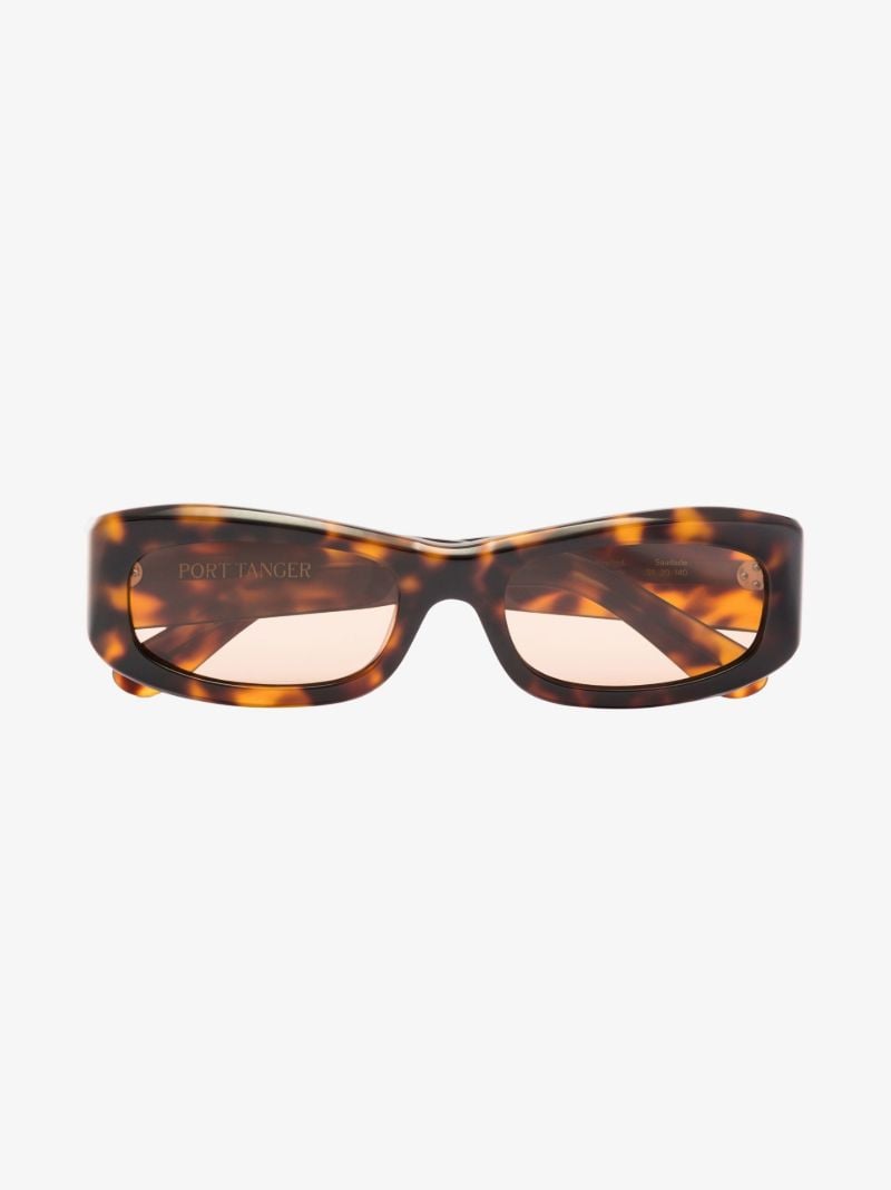 Brown Saudade Rectangular Sunglasses