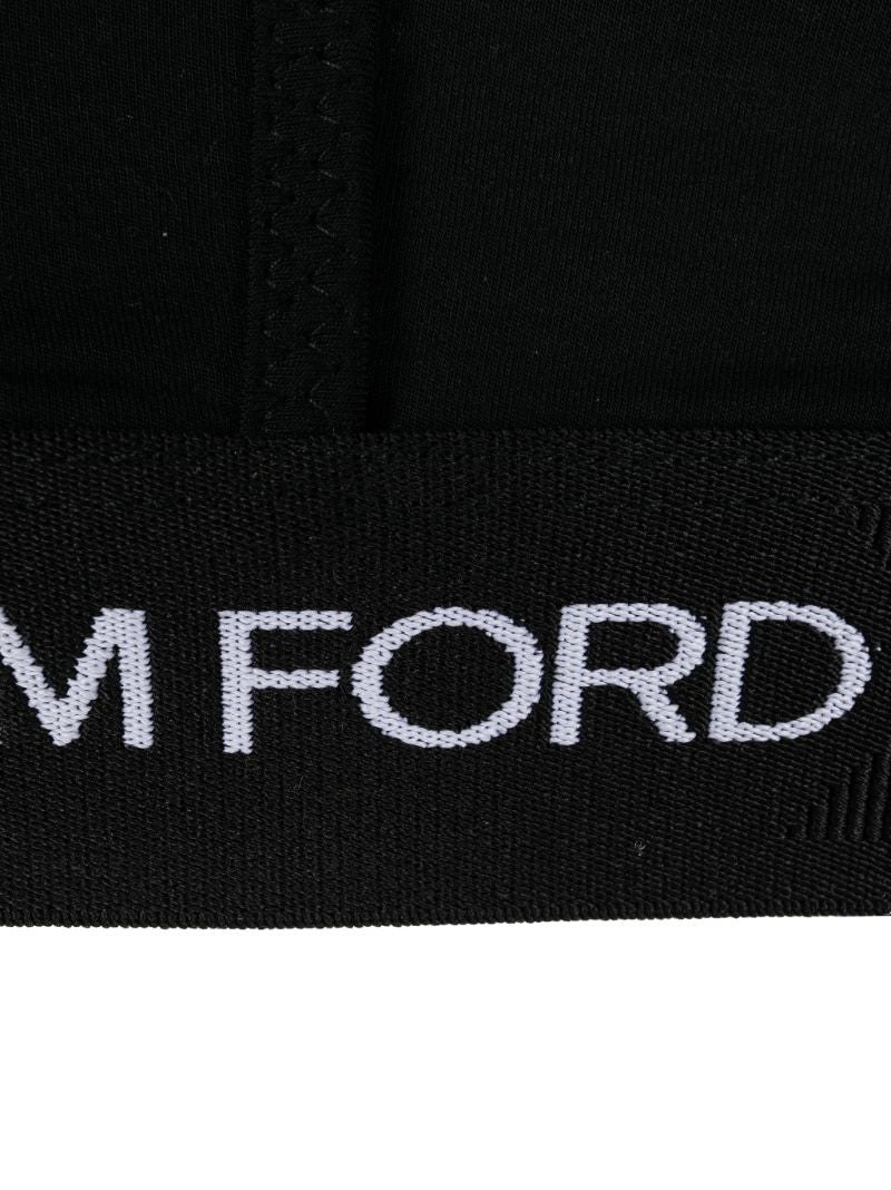Black Logo Underband Cotton Bralette