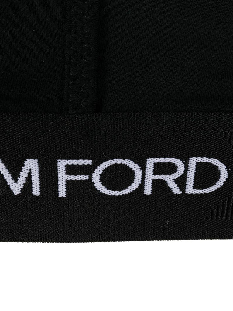 Black Logo Underband Cotton Bralette