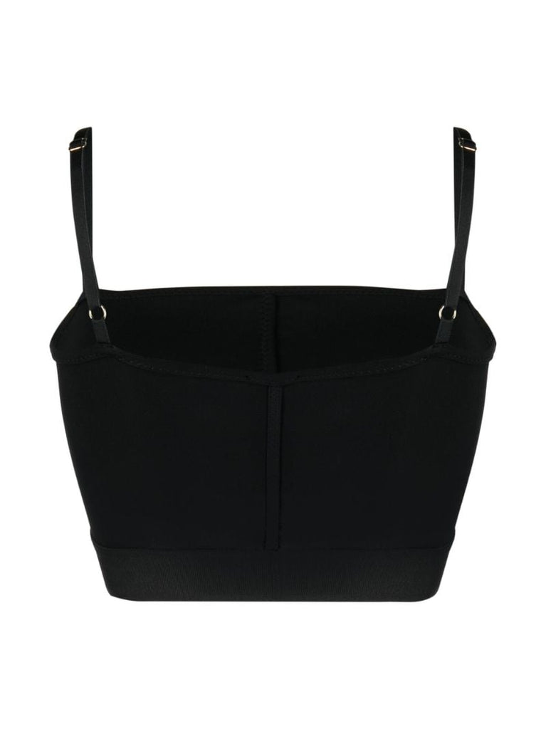 Black Logo Underband Cotton Bralette